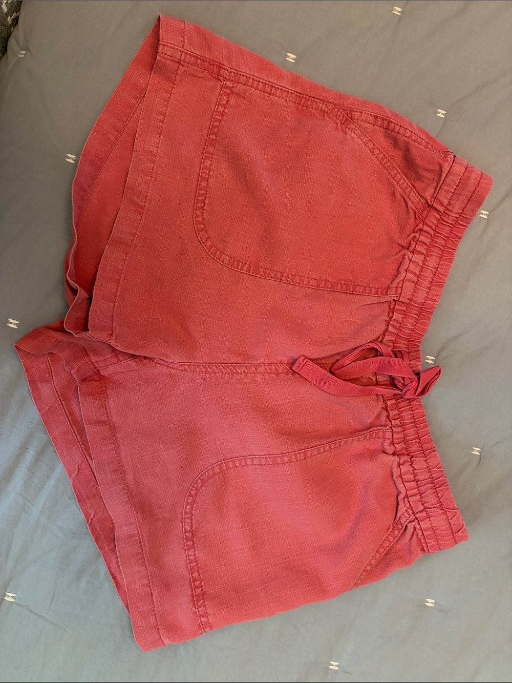 Women's Coral Drawstring Athletic Shorts